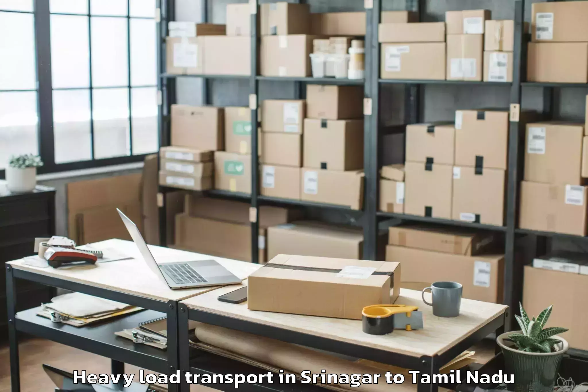 Efficient Srinagar to Perambalur Heavy Load Transport